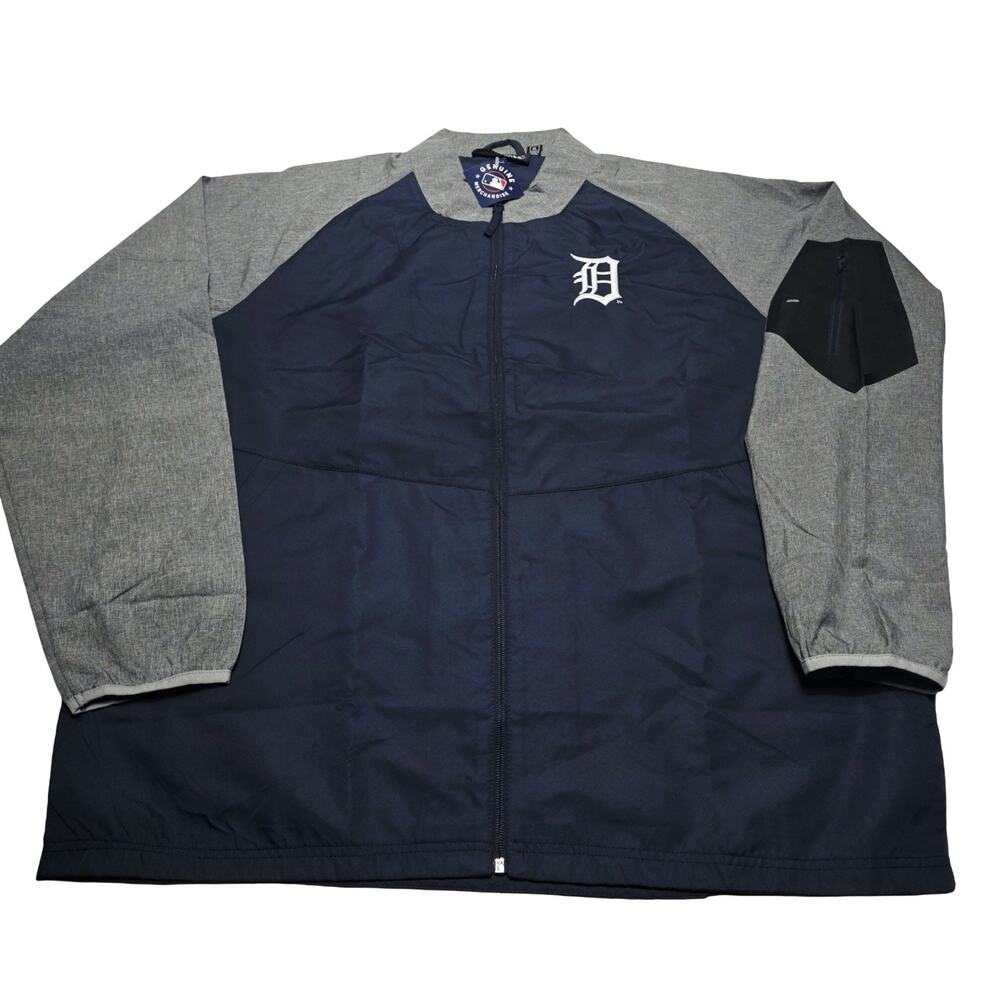 Dunbrooke Detroit Tigers Full Zip Jacket Windbreaker NWOT Mens XL Blue